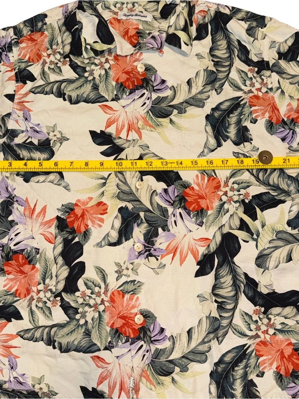 Tommy Bahama Silk Shirt Mens L Tropical Floral Hawaiian Camp Vacation‎ Coastal